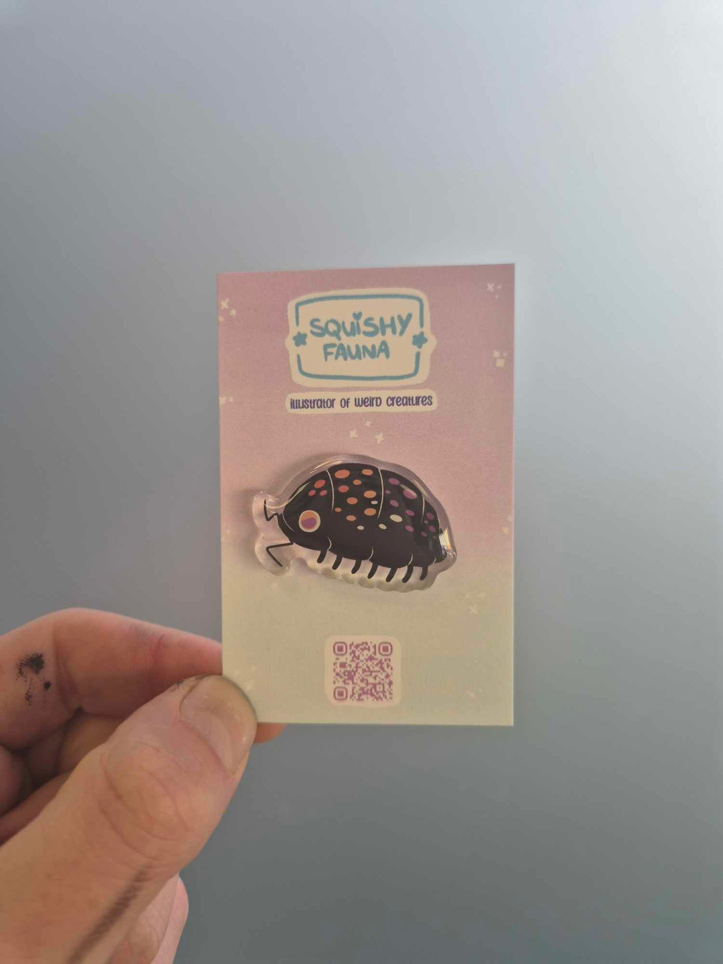 Acrylic Isopod Pins by Squishy Fauna