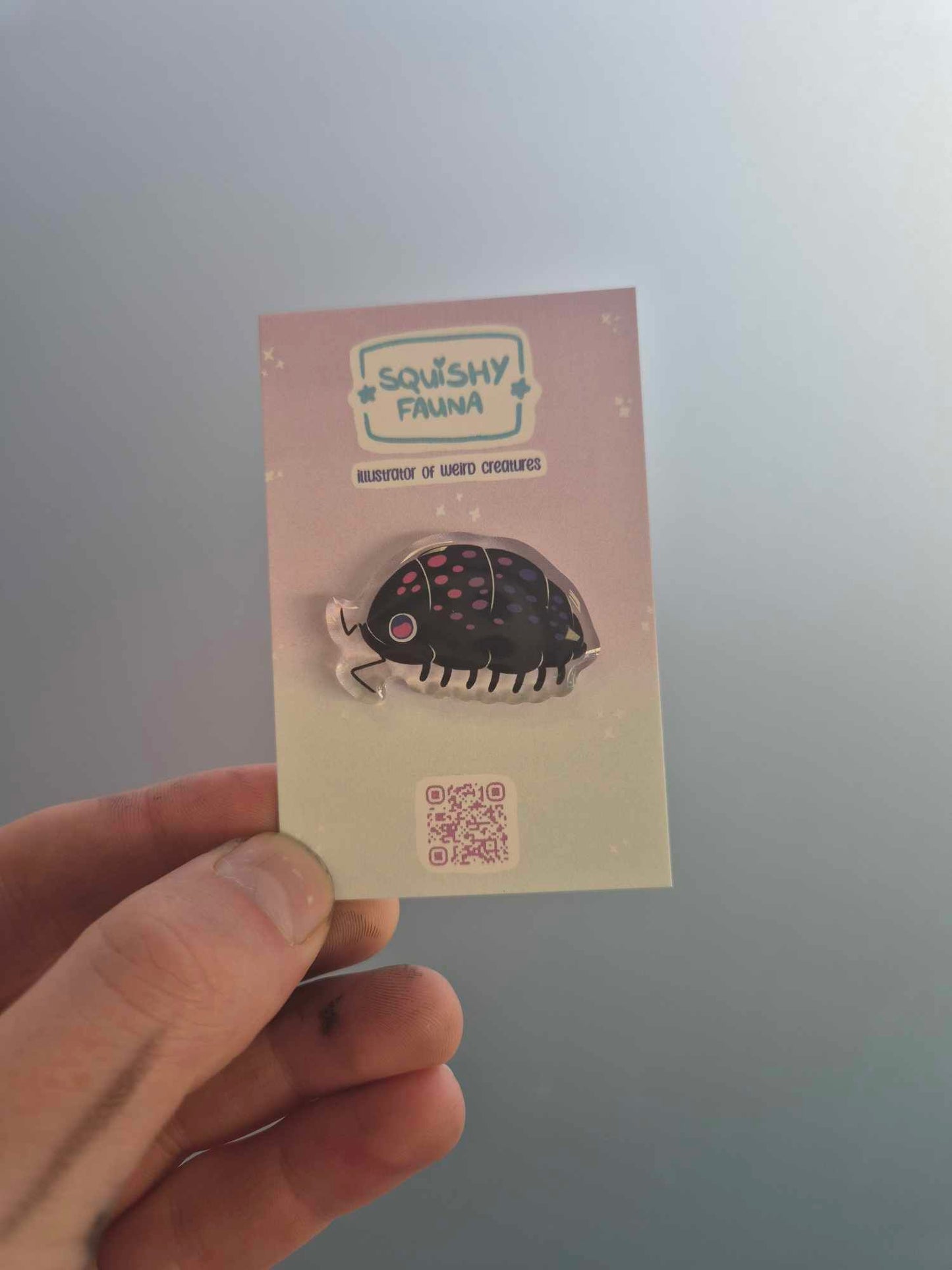 Acrylic Isopod Pins by Squishy Fauna