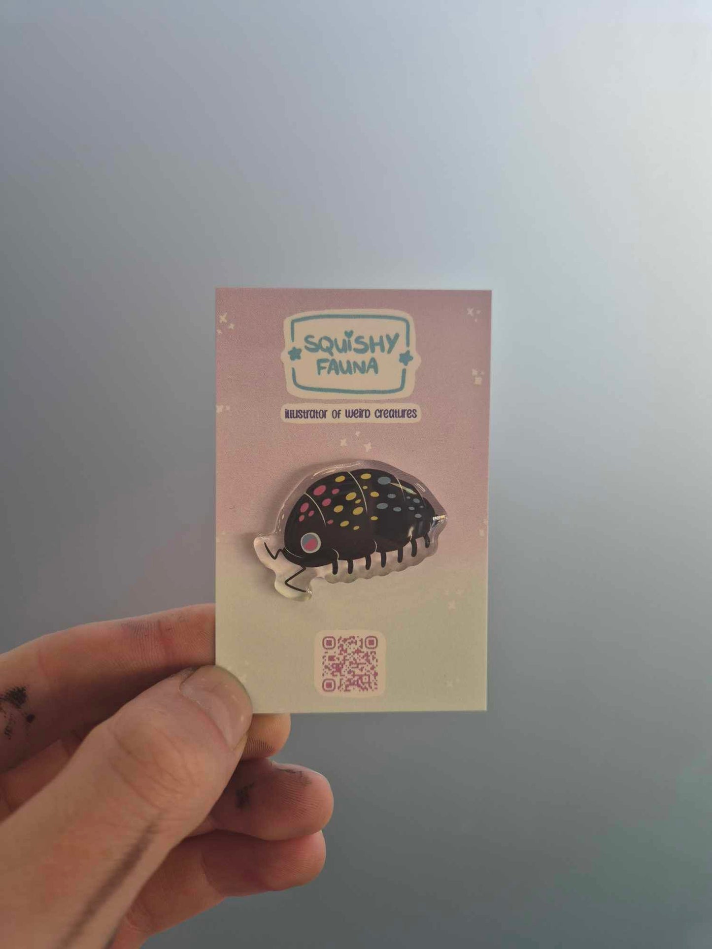 Acrylic Isopod Pins by Squishy Fauna