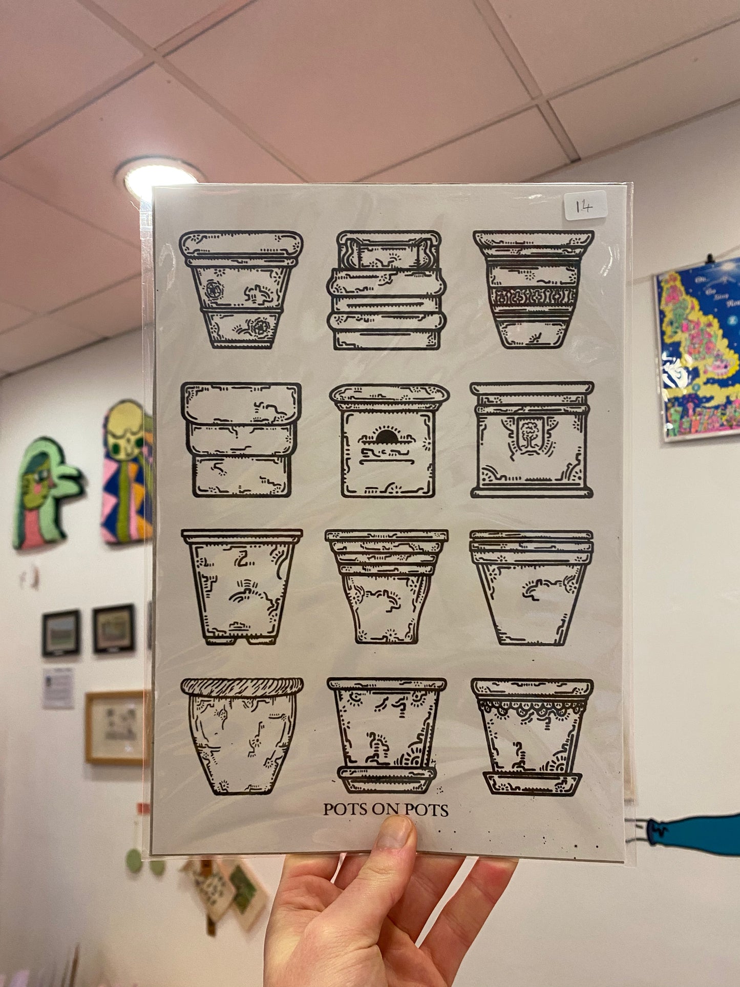 Will Valentine - Pots On Pots Relief Print