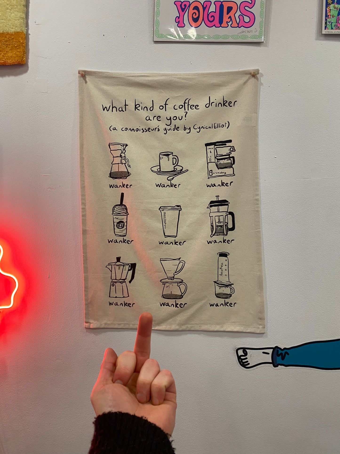 CynicalElliot - Coffee Wanker Tea Towel