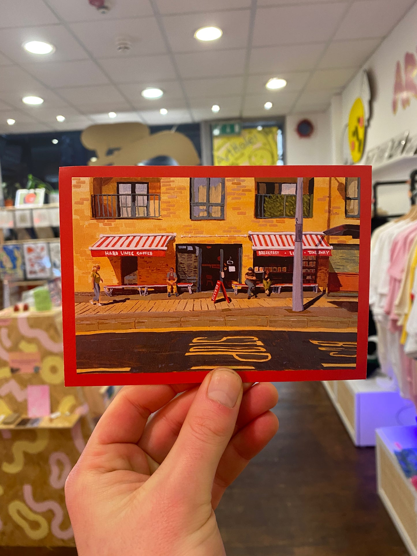 Otto Indiana - Hard Lines Coffee Postcard