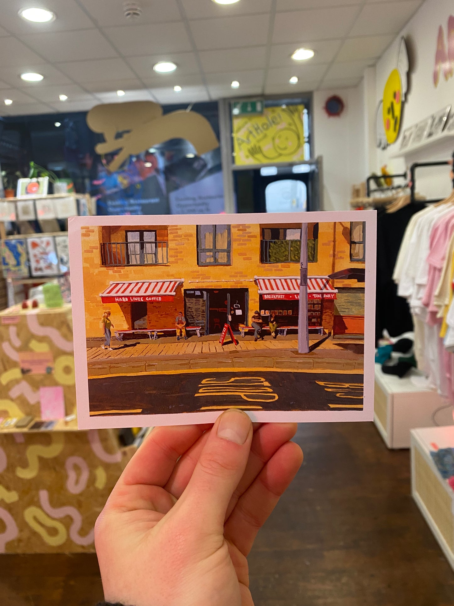 Otto Indiana - Hard Lines Coffee Postcard