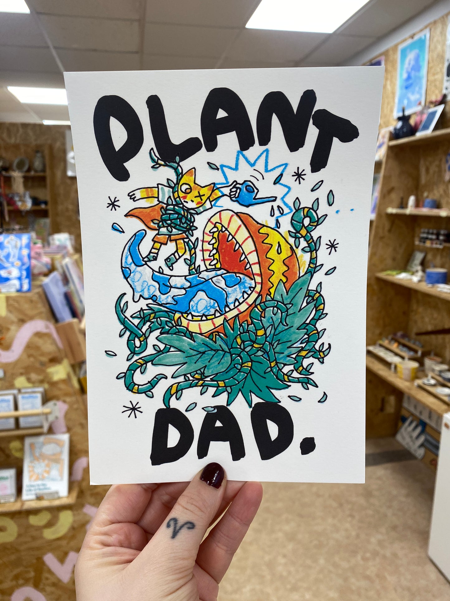 Plant Dad A5 Print by Ed Stockham!