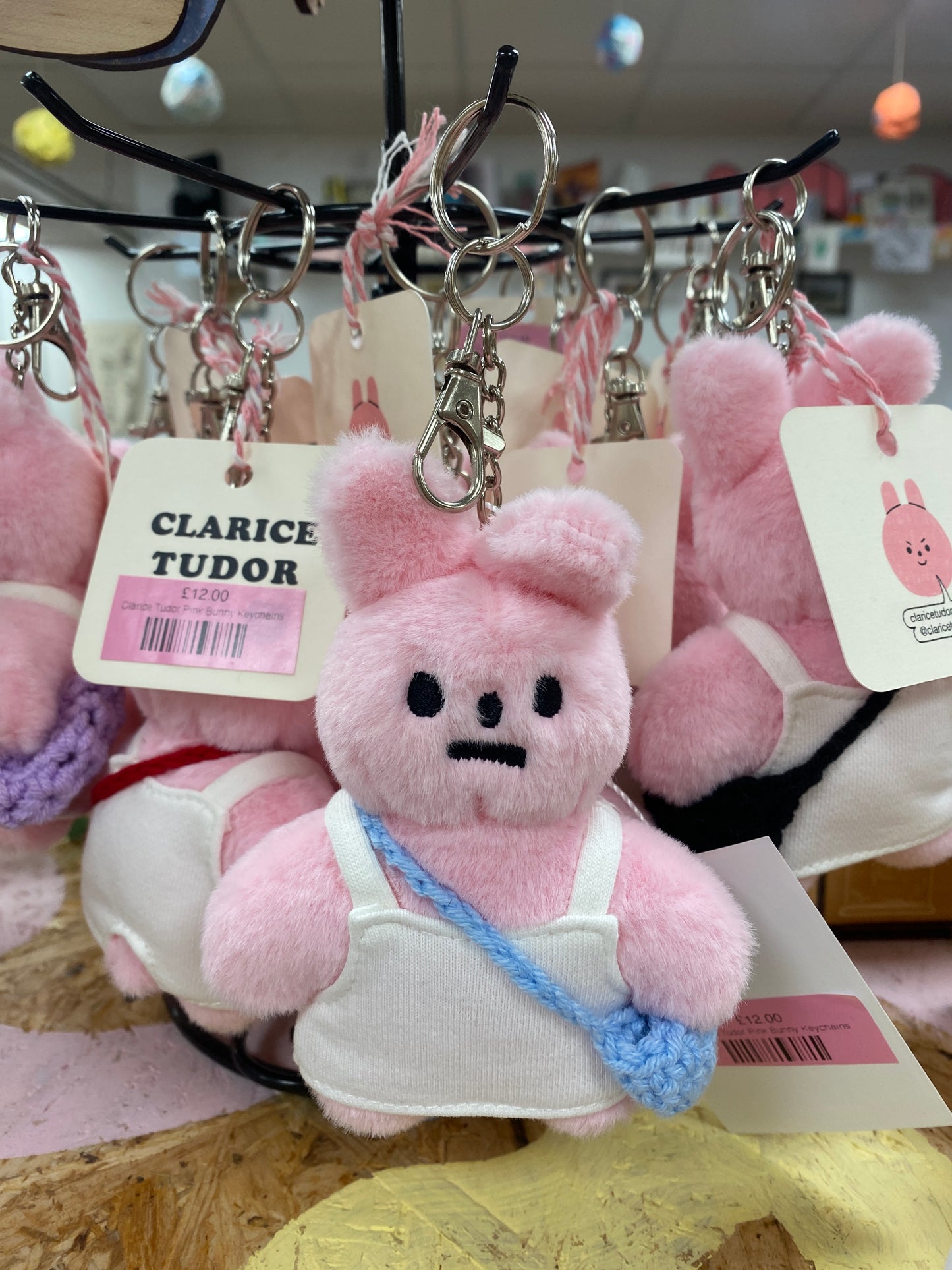 Clarice Tudor Pink Bunny Keychains