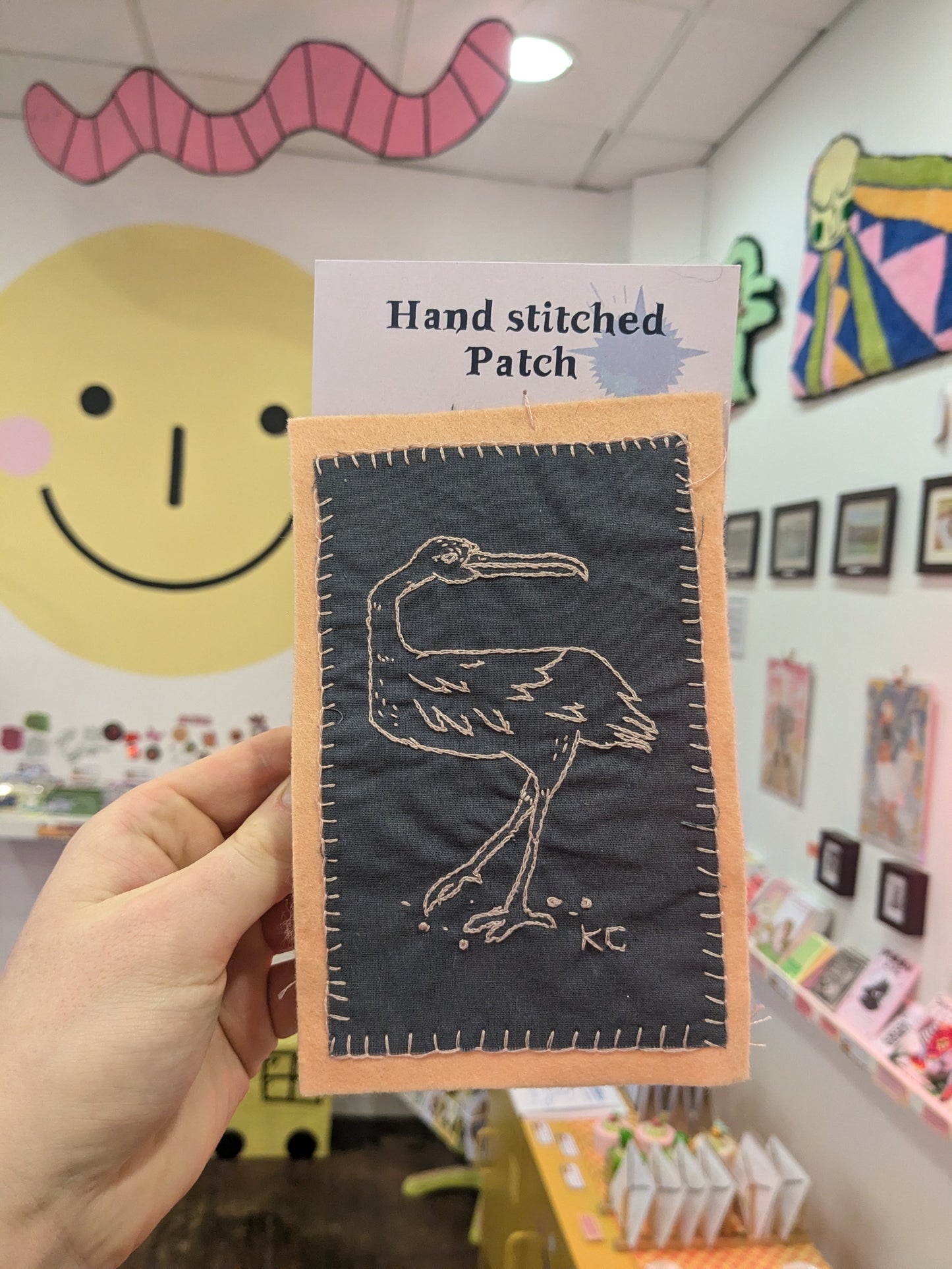 Karina Geddes- Embroidered Curlew Patch