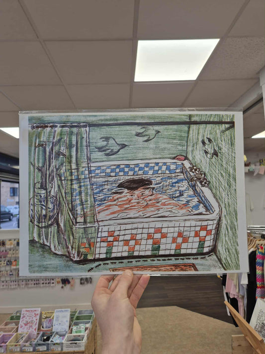 Bathroom A3 Print by David Huang/Jumbo Press