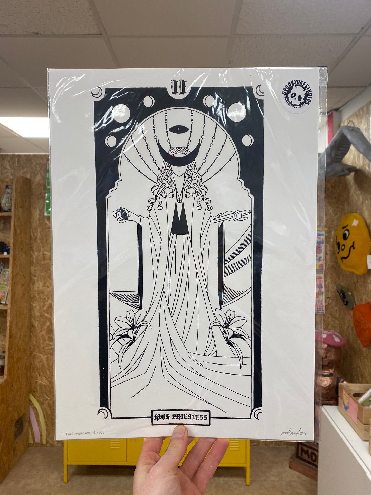 High Priestess Screen Print by Spookyoaf