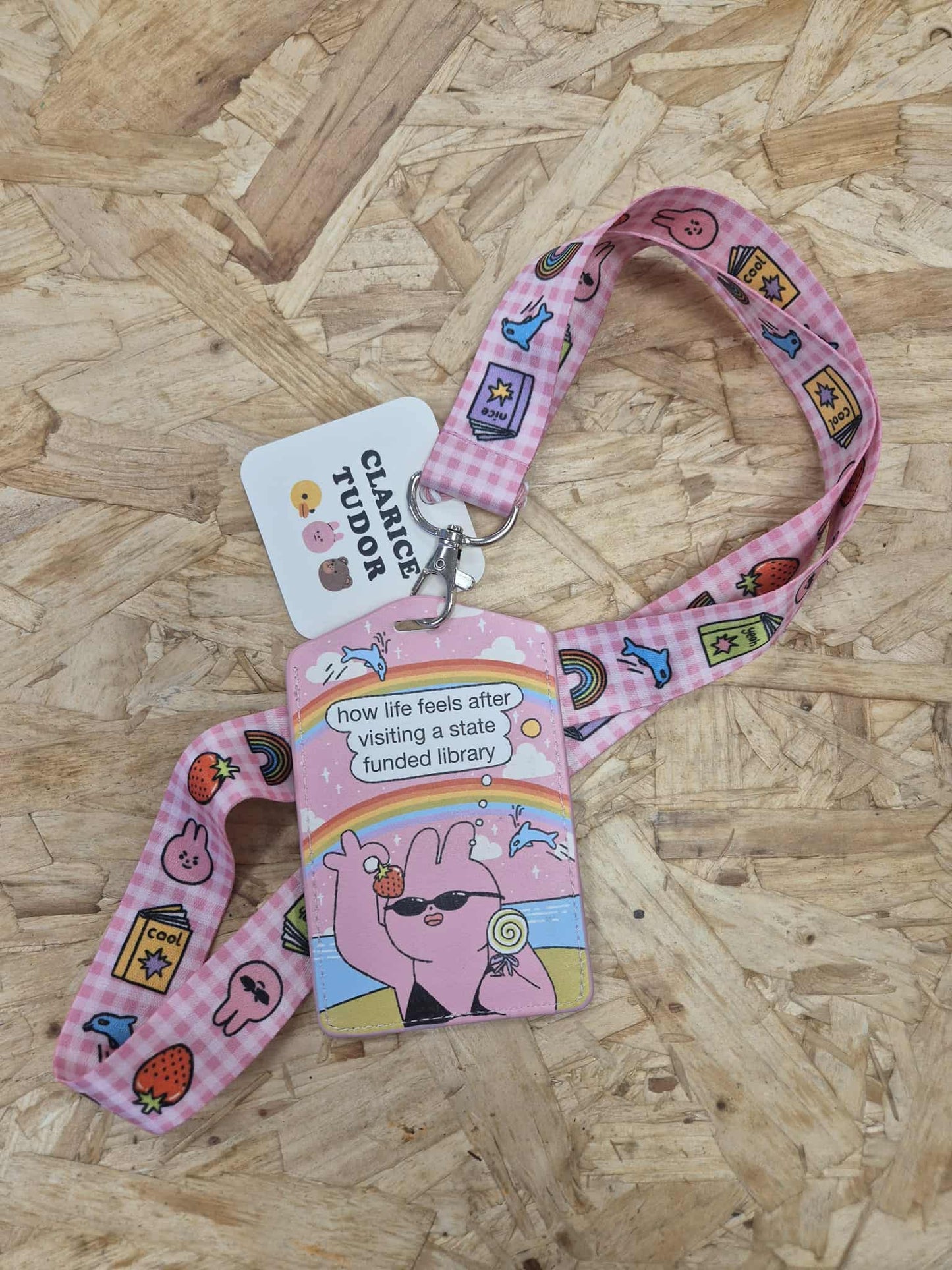 Library Lover Lanyard by Clarice Tudor
