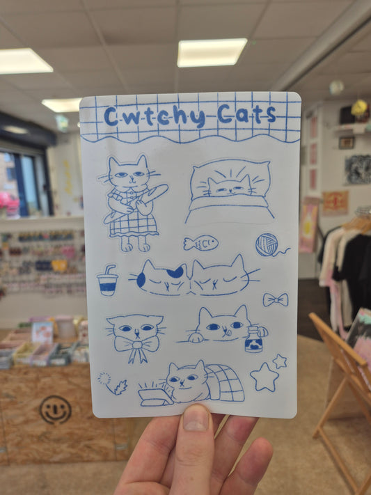 Cwtchy Cats Sticker Pack by B.Dee Art